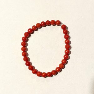 bracelet perles boules de corail rouge de Méditerranée 6mm