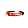 bracelet double rang perles corail rouge