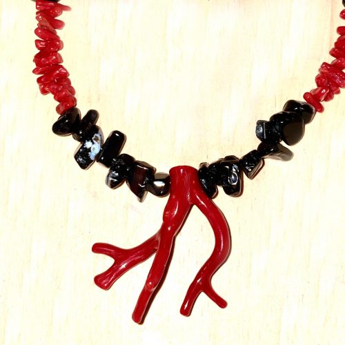 collier nagy cuppo corail et onyx