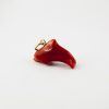 pendentif dauphin piccolino corail rouge et or
