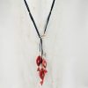 Collier 3 petits poissons rouges suspendus