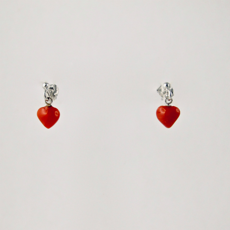 Boucles d'Oreilles Petits Cœurs (Argent)