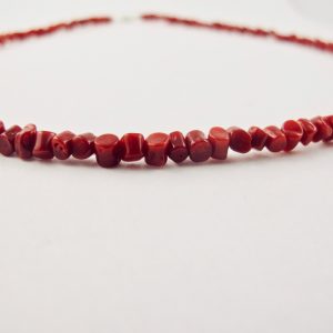 collier sassolini véritable corail rouge de méditerranée