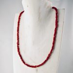 collier sassolini véritable corail rouge de méditerranée