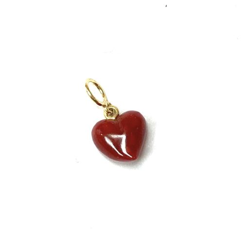 pendentif petit coeur de corail